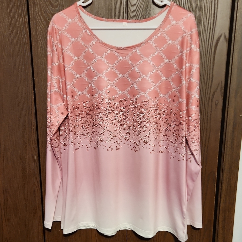 Elegant Pink Ombre Women's Top